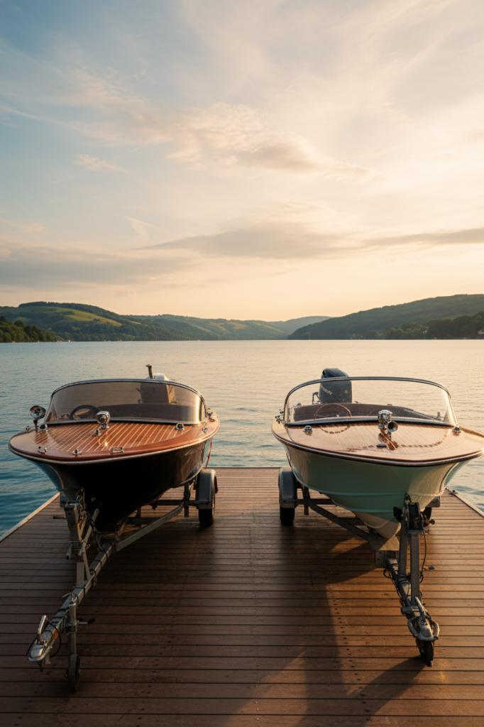 Klassieke Italiaanse speedboten (mini riva), Watersport en Boten, Speedboten, Gebruikt, 3 tot 6 meter, Benzine, Hout, Buitenboordmotor