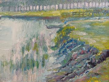 Schilderij M. VAN DEN BEMPT "Ergens aan de Schelde" beschikbaar voor biedingen