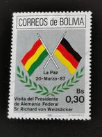 Bolivie 1987 - 750 ans de la ville de Berlin - drapeaux, Affranchi, Amérique du Sud, Enlèvement ou Envoi