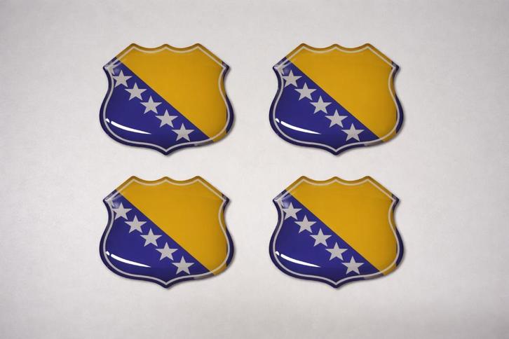 3D Bosnie gel vlag stickers UV-bestendig, Verzamelen, Stickers, Nieuw, Overige typen, Verzenden