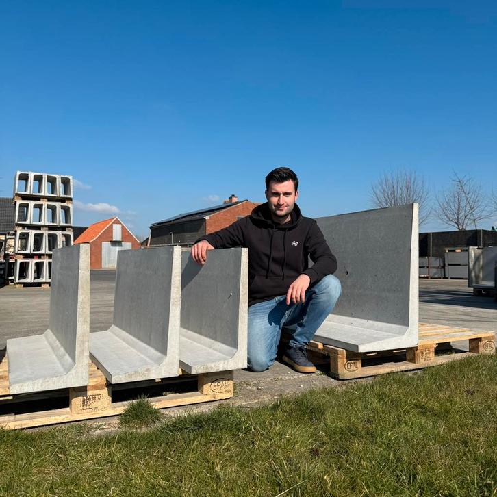 Keerwanden 50 en 75cm hoogte, Tuin en Terras, Bielzen en Borduren, Nieuw, Beton, Ophalen