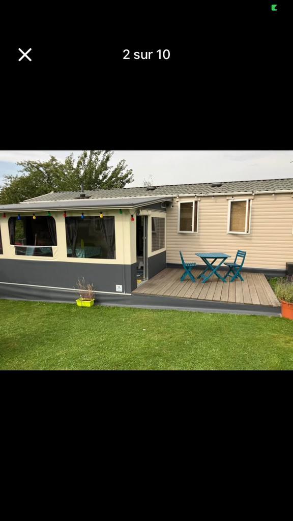 Caravane résidentiel 3 chambres avec auvent, Caravans en Kamperen, Stacaravans, meer dan 6, Ophalen of Verzenden