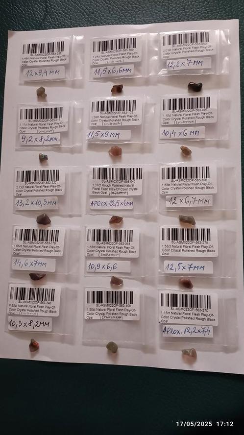 Stukken Ethiopisch zwart opaal, Handtassen en Accessoires, Edelstenen, Nieuw, Ophalen of Verzenden