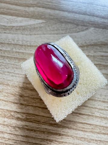 Bague en argent avec rubis, Bijoux, Sacs & Beauté, Enlèvement, Argent, Bague, Avec pierre précieuse