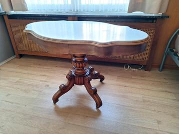 Antiek kaarttafel met marmeren blad, Antiek en Kunst, Ophalen