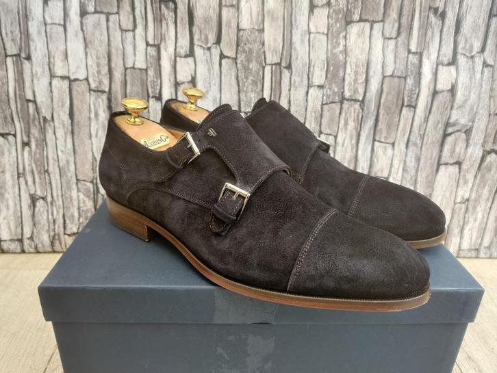 Van Bommel Blauw double monk schoenen voor mannen - Mt 42, Kleding | Heren, Schoenen, Zo goed als nieuw, Gespschoenen, Blauw, Verzenden