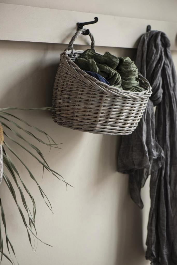 Hangmand Muur - Rotan / Riet - Landelijk, Huis en Inrichting, Woonaccessoires | Schalen en Manden, Nieuw, Mand, Ovaal, Riet, Ophalen of Verzenden