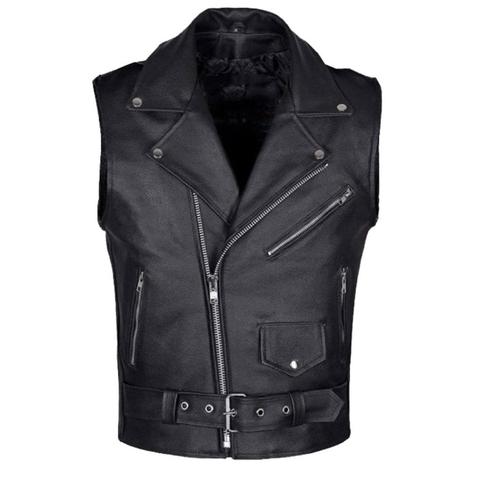 Echt leren bikervest in haakstijl, Motoren, Kleding | Motorkleding, Jas | leer, Nieuw met kaartje, Ophalen of Verzenden