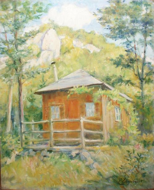 Emile Thysebaert (1873-1963): Cabanne (O/D, 91 x 106 cm), Antiek en Kunst, Kunst | Schilderijen | Klassiek, Ophalen