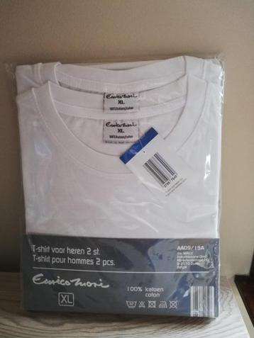 Heren t-shirt wit (2stuks) disponible aux enchères