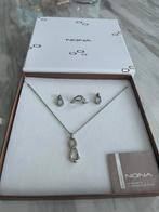 Nona silver set 925, Bijoux, Sacs & Beauté, Enlèvement ou Envoi, Comme neuf, Avec strass, Argent