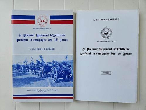 Le Premier Régiment d'Artillerie pendant la campagne des 18, Livres, Guerre & Militaire, Utilisé, Deuxième Guerre mondiale, Enlèvement ou Envoi