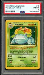 Venusaur Holo PSA 8 - 15/102 - Base Set 1999, Hobby en Vrije tijd, Verzamelkaartspellen | Pokémon, Verzenden, Zo goed als nieuw