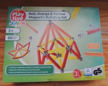 Set de construction magnétique - Rouge orange & jaune beschikbaar voor biedingen