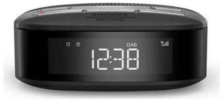 Philips TAR3505/12 DAB+ Wekkerradio Zwart, Elektronische apparatuur, Wekkers, Zo goed als nieuw, Digitaal, Ophalen of Verzenden