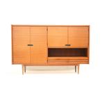 Groot vintage dressoir wandmeubel jaren '60 '70 teak retro, Huis en Inrichting, Verzenden, Teakhout