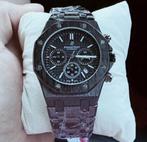 Audemars Piguet Royal Oak black/black RVS Alle wijzers werke, Ophalen of Verzenden, Nieuw