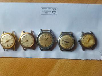 5 horloges om te restaureren  beschikbaar voor biedingen