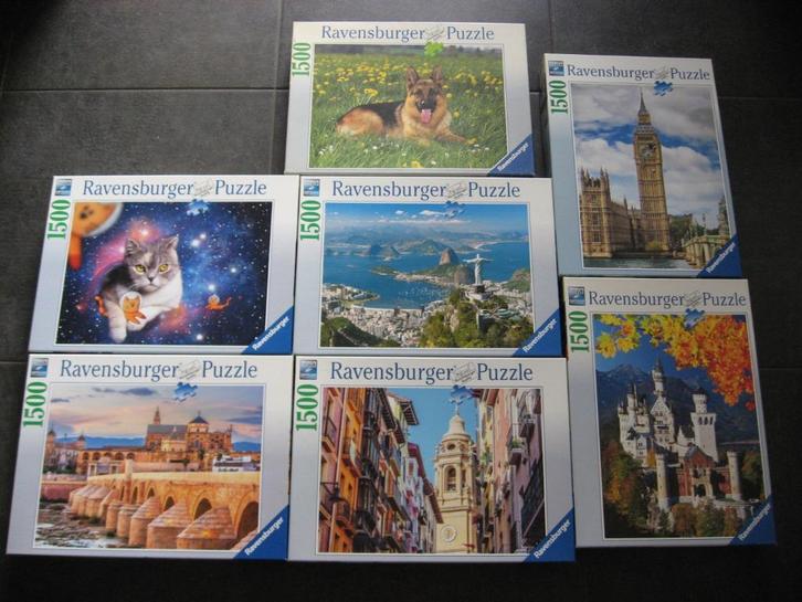 Puzzels Ravensburger 1500 stuks, Hobby en Vrije tijd, Denksport en Puzzels, Nieuw, Legpuzzel, 500 t/m 1500 stukjes, Ophalen of Verzenden