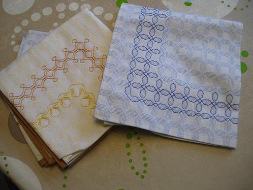 Borduren tafellaken geel blauw ecru kruissteek hardanger., Hobby en Vrije tijd, Borduren en Borduurmachines, Nieuw, Verzenden