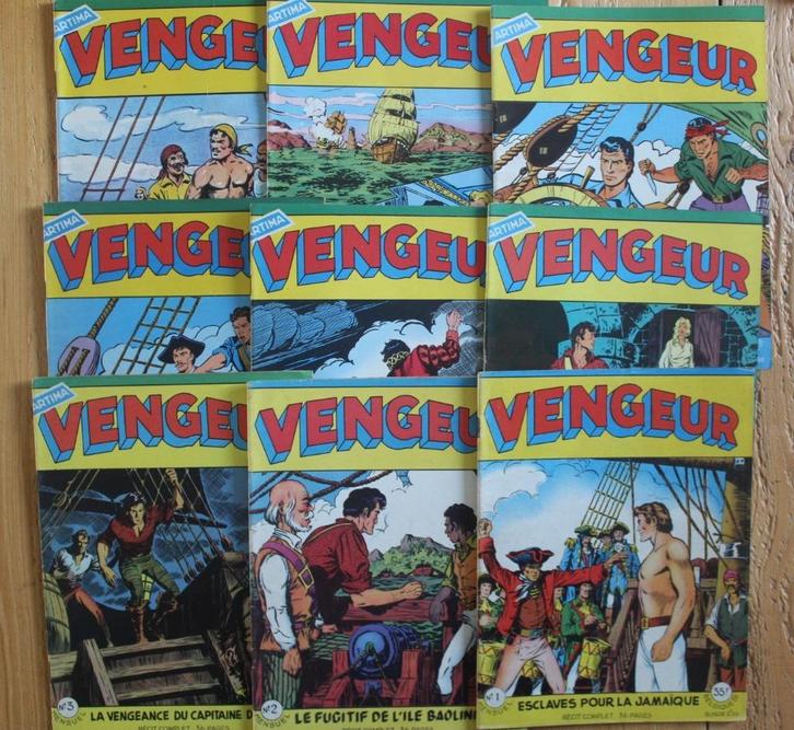 VENGEUR n 1 à n 9 mensuel Editions Artima, Boeken, Stripverhalen, Gelezen, Meerdere stripboeken, Ophalen of Verzenden