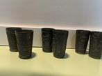 6 antieke tinnen bekers, Antiek en Kunst, Ophalen of Verzenden