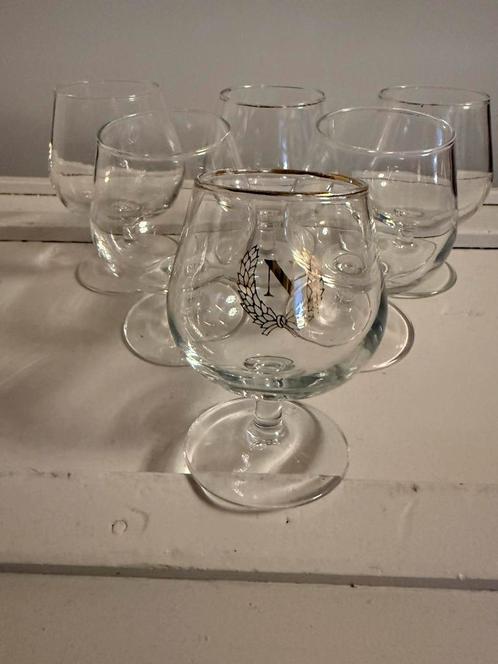 6 cognac glazen, Verzamelen, Glas en Drinkglazen, Zo goed als nieuw, Ophalen of Verzenden