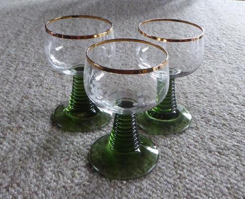 3 oude glazen, Antiek en Kunst, Antiek | Glaswerk en Kristal, Ophalen of Verzenden