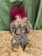 Vintage clown met paars haar, Collections, Poupées, Enlèvement, Utilisé, Poupée