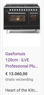 🔥Luxe Fornuis Ilve Boretti 120cm antraciet 8 pits 300°  ove, Elektronische apparatuur, Fornuizen, 60 cm of meer, Ophalen of Verzenden