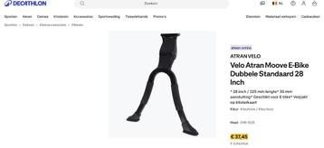 Atran Velo Moove dubbele fietsstandaard 28" – nieuw -60% beschikbaar voor biedingen