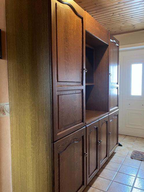 GRATIS - eiken kast inkomhal / kledingkast 3 delen, Huis en Inrichting, Kasten | Kleerkasten, Gebruikt, 200 cm of meer, 200 cm of meer