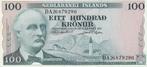 IJsland EITT HUNDRED KRONUR 1961, Postzegels en Munten, Bankbiljetten | Europa | Niet-Eurobiljetten, Ophalen of Verzenden, Overige landen