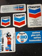 Lot stickers benzine motor olie merk Chevron logo, Verzamelen, Ophalen of Verzenden, Zo goed als nieuw, Merk