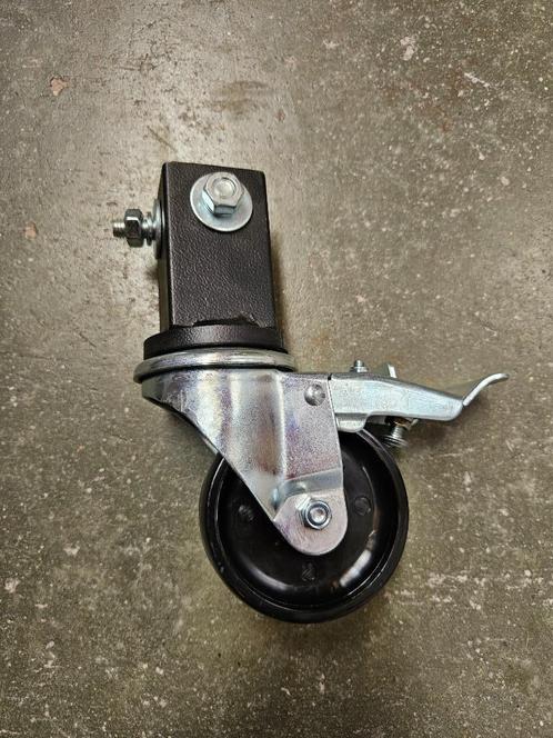 Set van 3 nieuwe zware wielen met remmen, Doe-het-zelf en Bouw, Zwenkwielen, Nieuw, Ophalen of Verzenden