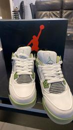Air Jordan 4 Oil Green, Comme neuf, Jordan, Chaussures à lacets, Blanc