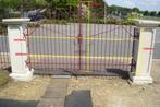 Metalen vleugel Poort, Tuin en Terras, Tuinhekken en Hekwerk, Ophalen, Met poort, Gebruikt, Spijlenhekwerk