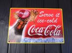 Coca-Cola emaillebord origineel uitgegeven in 2002, Verzamelen, Ophalen of Verzenden, Zo goed als nieuw, Reclamebord