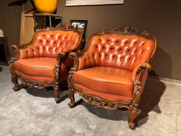 Set Italiaanse Chesterfield Fauteuils beschikbaar voor biedingen