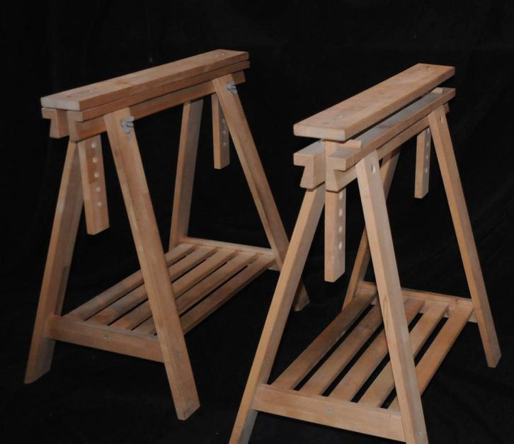 2x MITTBACK Schraag, berken, 58x70/93 cm, Huis en Inrichting, Bureaus, Zo goed als nieuw, Bureau, In hoogte verstelbaar, Ophalen