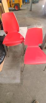 6 rode stoelen, Rouge, Comme neuf, Enlèvement, Cinq, Six Chaises ou plus