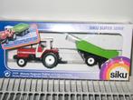 Tracteur Siku Massey Ferguson avec remorque., Enlèvement ou Envoi, Comme neuf, Tracteur et Agriculture