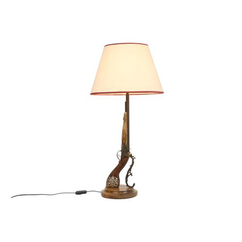 Steampunk Pistool Lamp Unieke Tafellamp Antiek Geweer 78cm, Antiquités & Art, Antiquités | Éclairage, Enlèvement ou Envoi