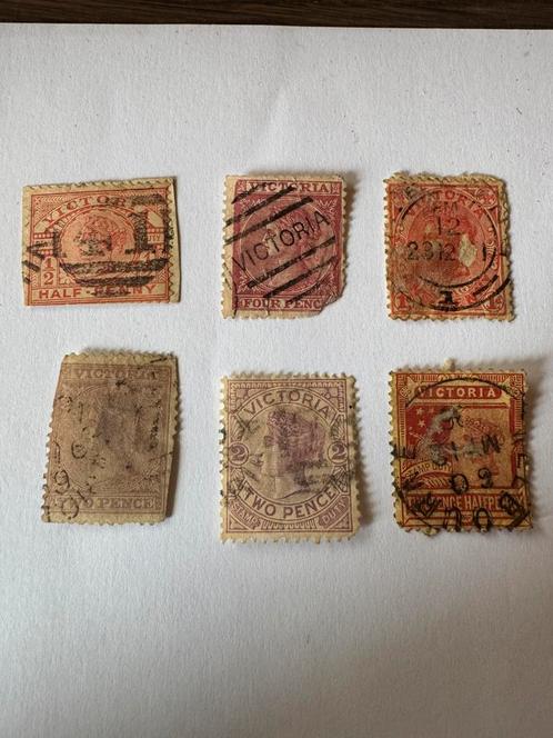 lot 6 oude postzegels Victoria (koloniaal Australië), Postzegels en Munten, Postzegels | Oceanië, Ophalen of Verzenden