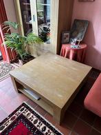 Massief houten salontafel 1mx1m, Ophalen, Gebruikt