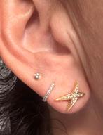 Boucles d oreille mauboussin etoile, Handtassen en Accessoires, Oorbellen, Ophalen of Verzenden, Zo goed als nieuw, Wit, Goud