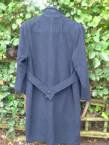 lange, wollen mantel maat 38 / oversized, Enlèvement ou Envoi, Porté, Taille 38/40 (M), Bleu