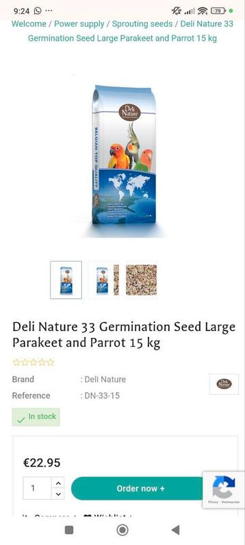 Aliment complet pour oiseaux d'ornament beschikbaar voor biedingen