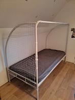 Voetbalbed, Huis en Inrichting, Slaapkamer | Bedden, Ophalen, Gebruikt, Eenpersoons, Wit