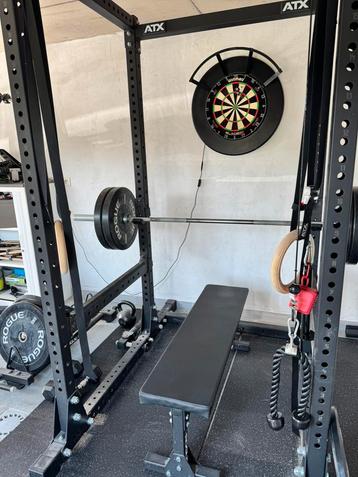 ATX power rack + 160kg rogue plates / bar / ez bar / bench.., Sport en Fitness, Ophalen